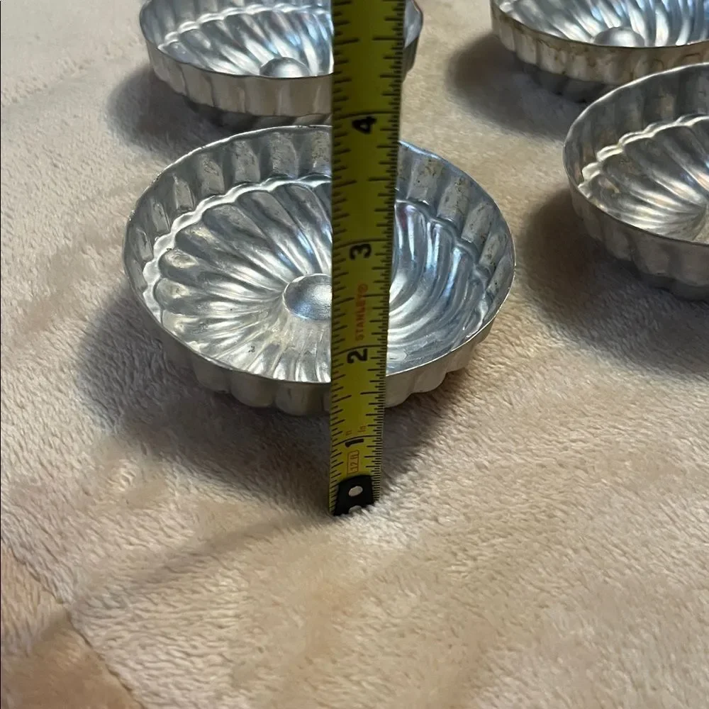 Vintage Aluminum Jello Cake Dessert Molds Set of 6 Swirl
